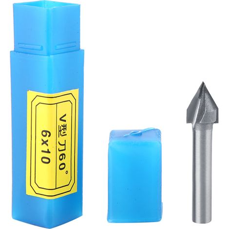 Gravierfräser, 60°-fräser 6x10 Mm, 3d-v-nutfräser 6 Mm/0,2 Zoll Für Industrielle Anwendungen