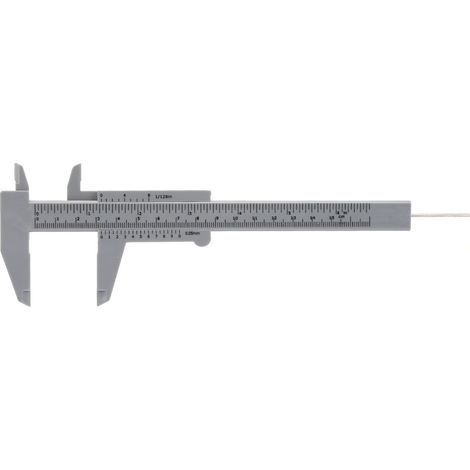 Hochpräziser 150-mm-doppelmessschieber Aus Kunststoff Mit 0,5-mm-teilung (grau)