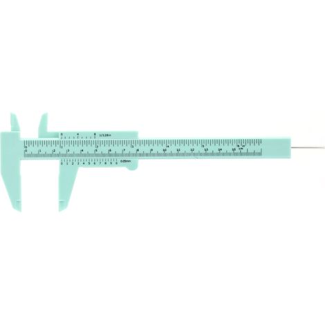 Hochpräziser 150-mm-doppel-kunststoff-messschieber 0,5 Mm (grün)