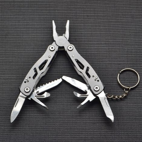 Mini-multifunktionszange Mit 14 Funktionen, Faltbar, Tragbares Edelstahl-multitool Für Den Outdoor-einsatz