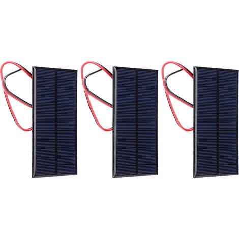 Stück Dc 6v 1w Solarzellen-leistungsmodul, Polykristallines Silizium Mit 30 Cm Kabel