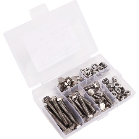 M6-sechskantmuttern-set, 80-teilig, Edelstahl, Korrosions- Und Rostbeständig, Industriemöbel-set