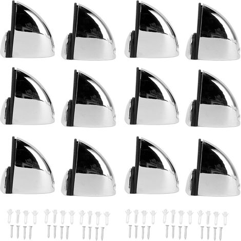 Glastrennwandclips, 12 Stück, Befestigungsclips Für Trennwände, Tischtrennwandhalterungen, Glänzende Oberfläche, 1 Bis 10 Mm