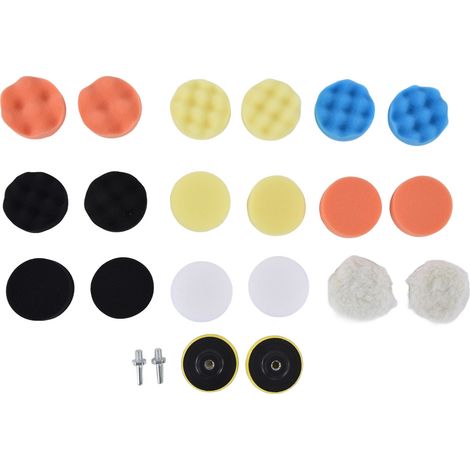 Autopolierpad-set, 22-teilig, Abs-schwamm, Zum Wachsen, Schleifen, Versiegeln Und Polieren, 7,6 Cm (3 Zoll)