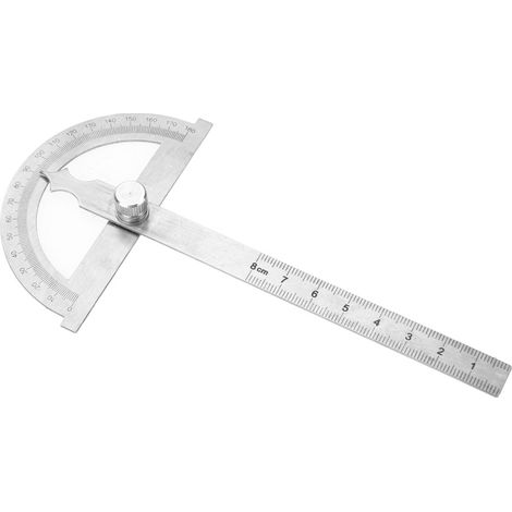 Winkelmesser Aus Edelstahl, Goniometer 0–180 Grad, Winkelmessgerät, 15 Cm (80 X 120 Mm) Lineal