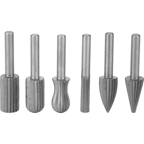 Rotationsfräser Aus Wolframkarbid, Holzfeile, Metallgravurfräser, Schleiffräser, 6-mm-schaft, 6 Stück