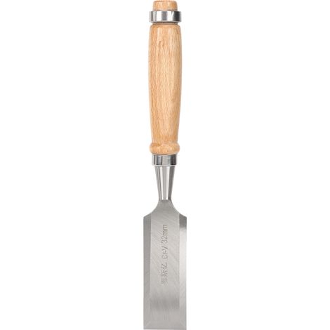 Flachmeißel, Holzbearbeitungswerkzeug, Holzgriff, Schneidzubehör, Industrietauglich, Langlebig, Chrom-vanadium-stahl, 32 Mm