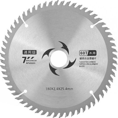 Kreissägeblatt Aus Hartmetall, Runde Trennscheibe Für Holzbearbeitungswerkzeuge, 7 Zoll, 60 Zähne