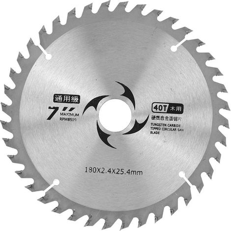 Kreissägeblatt, 7 Zoll 180 X 2,4 X 25,4 Mm Hartmetall-kreissägeblatt, Runde Trennscheibe Für Holzbearbeitungswerkzeuge (40t)
