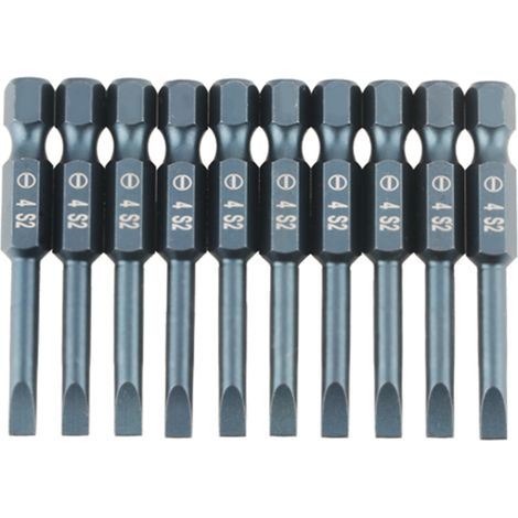 Magnetischer Schraubendreher-bit Aus S2-legierungsstahl, Geschlitzter Sechskantschaft, Für Manuelle Elektrische Schraubendreher, Druckluftschrauber Und Bohrmaschinen, 10 Stück