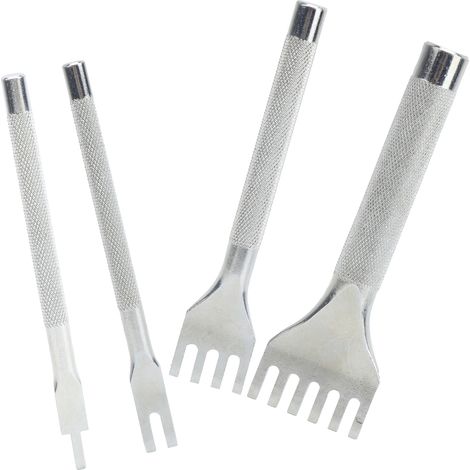Gezahntes Stanzwerkzeug, Schnürscheren-set, Lochstanzen Für Leder, Industriebedarf Aus Hochgeschwindigkeitsstahl (1 + 2 + 4 + 6 Zähne)