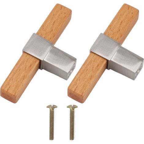 Einloch-holzschrankgriffe, 2 Stück, Türgriffknöpfe Für Küchenschubladen Und -schränke, Gebürstetes Silber