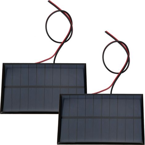 Mini-solarmodul, 2 Stück, Batterieladegerät, Dc 5 V 250 Ma, Mit 30 Cm Kabellänge