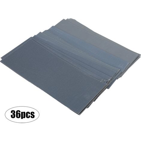 36-teiliges Set Schleifpapierbögen (körnung 400-3000)