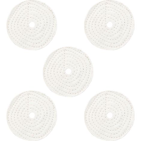 5-teiliges Polierscheiben-set Aus Weißem Baumwollgewebe Für Metall, Schmuck Und Spiegel 4-zoll-schleifpolierwerkzeug