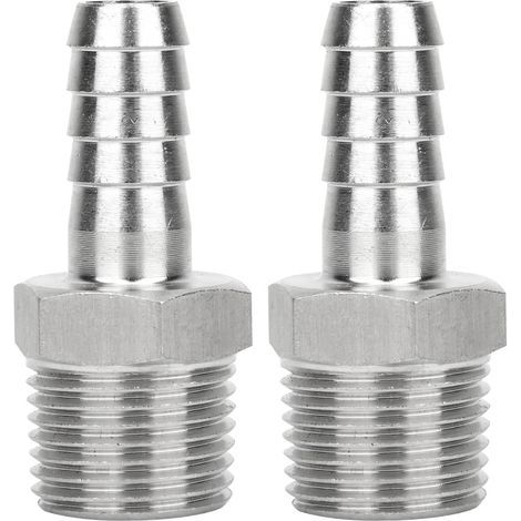 Stück 1/2 Zoll Bspt-außengewinde-schlauchverbinder Mit Schnellkupplung Und Widerhakendichtung (bspt - 10 Mm)