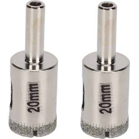 Lochsägen-set Mit Rundschaft, 20-mm-diamantbohrer, 2-teilig, Für Glas, Marmor Und Keramikfliesen