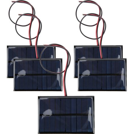 Dc5v 150ma Solarmodul, 5 Stück, Mit 30 Cm/11,8 Zoll Kabel, Wetterfest