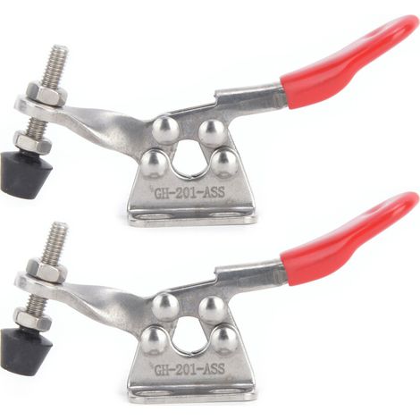 2-teilige Kniehebelklemme Aus Edelstahl 304, Schnellspann-schweißklemme, 27 Kg Handwerkzeug Gh-201-ass