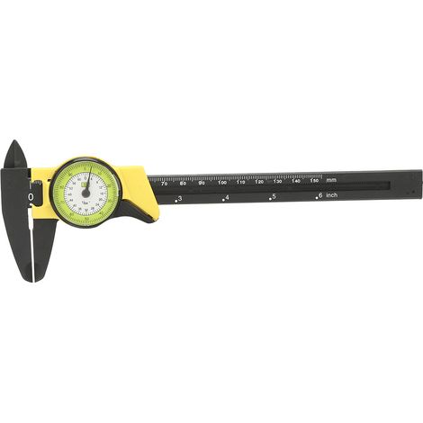 0-150 Mm Kunststoff-messuhr Nonius Save Save Gauge Dachmessung (gelb)