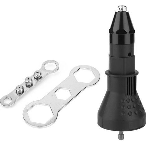 Adapter Für Elektrische Nietmutternpistole, Nietadapter, Nieteinsatz, Elektrische Bohrmaschine, Schwarzes Werkzeugset