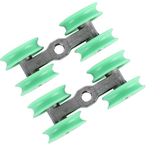 U-förmige Edelstahlrollen, 4 Rollen, Kleine Rollen, Ersatzteile Für Duschabtrennungen, 2 Stück