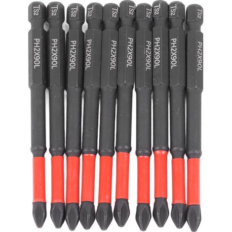 Rutschfeste, Stoßfeste, Hochharte Magnetische Schraubendreherbits, 10-teiliges Set
