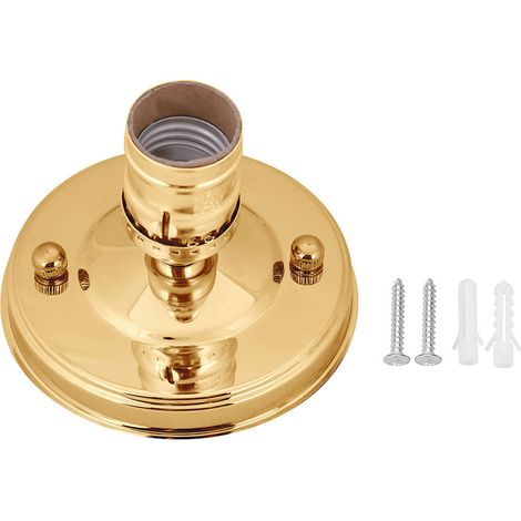 E26/e27 Vintage Industrie Decken-/wandleuchte Sockel Fassung Für Hängelampe Mit Schraubgewinde Gold