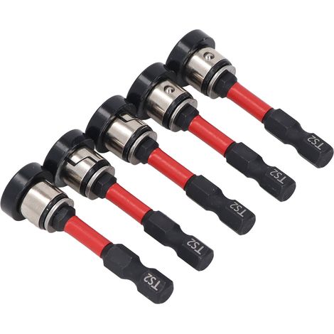 Set Mit 5 Magnetischen 50-mm-schraubendreherbits Aus Legiertem Stahl S2 Für Handbohrmaschinen