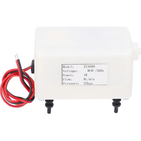 Zya680 Mini-luftpumpe, Ultraleise, 4 W, 6–8 L/min, 15–25 Kpa, Ac/dc-elektro-aufblasgerät, Dc 4 V