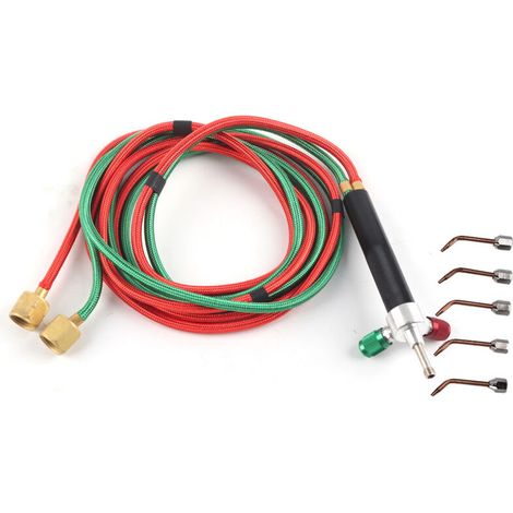 Mini-sauerstoffbrenner-set, Mikro-sauerstoff-acetylen-/butangas-schweißbrenner Mit 5 Düsen Für Schmuckreparaturen