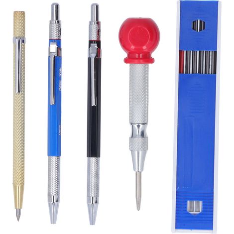 Mechanisches Zimmermannsbleistift-set, 16-teilig, Markierstift Mit Zentralem Stempel, Markerminen
