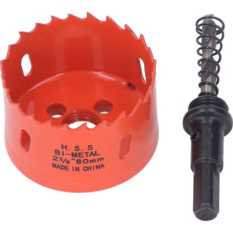 Bimetall-lochsäge, Hss-bohrer, Schneidwerkzeug Mit Aufnahme Für Holz Und Pvc, 60 Mm / 2,36 Zoll