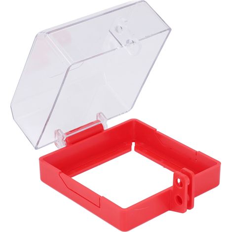 Not-aus-tasterabdeckung, Verriegelungsschutz Für Druckknopfschalter, Transparentes Gehäuse Mit Befestigungsteilen, 105 X 105 X 63 Mm