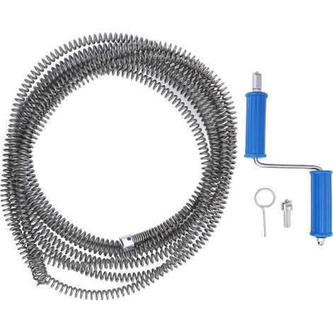 Rohrreinigungsspirale Mit Federkabel, 16 Mm, Für Toiletten, Sanitärinstallationen, Rohrreinigung, Rohrleitungen Und Abwasserkanäle, Für Den Haushaltsgebrauch In Küche Und Bad, 3 Meter / 9,8 Fuß