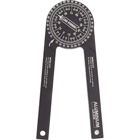 Präziser Gehrungsägen-winkelmesser, 2 Lasergravur-skalen, Effizienter Winkelmesser Aus Aluminiumlegierung Für Zimmerleute