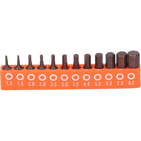 1/4"-schaft-sechskant-bit-set (metrisch) Für Bohrmaschinen Und Akkuschrauber, S2-legierungsstahl, 25 Mm, Mit Aufbewahrungsbox, 12-teilig