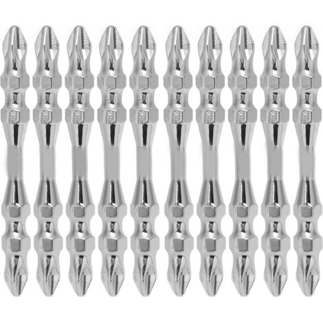 Ph2 Cross Magnet-ersatzset, 65 Mm Doppel-sechskant-schraubendreherbit, 10-teilig