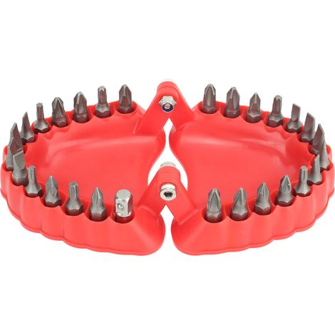 Halter Für Zahnbohrerbits, Schraubendreher-organizer, 3d-skulptur, Schreibtischdekoration, 28 Löcher, Rot Mit Bits