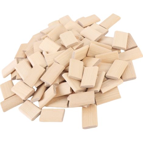 100 Stück Massive Buchenholzzapfen In Großpackung Für Tischlerarbeiten, Möbelbau Und Schrankbau - 5x19x30mm Verbindungsstücke