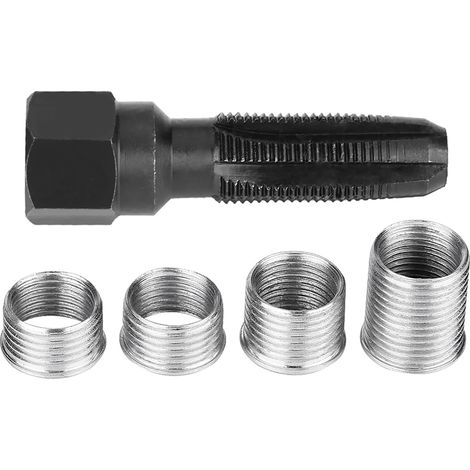 Zündkerzen Aus Kohlenstoffstahl, Gewindeschneidwerkzeug Mit Einsätzen Für Die Reparatur Von 14-mm-zündkerzen, 5 Stück