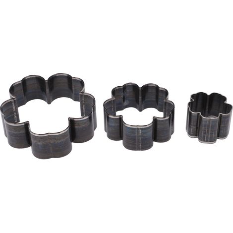 3-teiliges Blumenausstecher-set, Legierter Stahl, 1,2 Zoll Und 2,8 Zoll Schneidkanten, Hohlstanzwerkzeug Für Handgefertigte Lederwaren