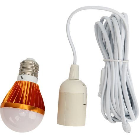 E27 Dc 12v 5w Led-lampe, Warmweißes Licht, Mit 3 Meter Kabel Für Den Heimgebrauch
