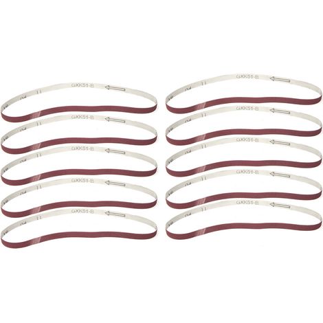 10 Stück Aluminiumoxid-schleifband, Schleifpapierband 533x9mm (1000)