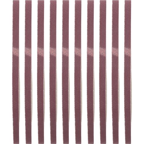 10 Stück Aluminiumoxid-schleifband, Schleifpapierband 533x9mm (180)