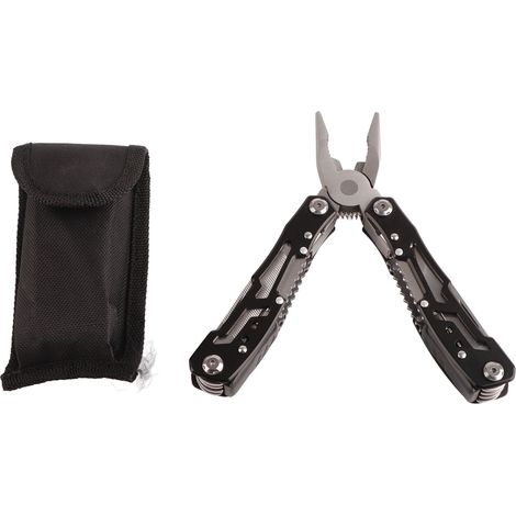 Multifunktionale Klappzange, Tragbar, Edelstahl, Für Outdoor-camping, Schwarz