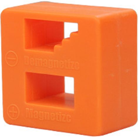 2-in-1 Magnetisierer/entmagnetisierungsblock, Magnetschraubendreher, Zubehör Für Metallteile, Orange
