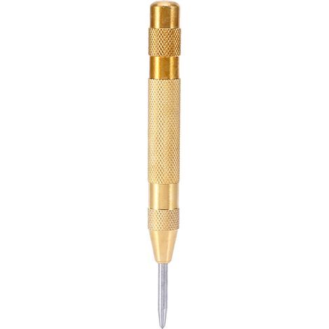 Körnerwerkzeug, Halbautomatischer, Federbelasteter Körner Hrc58°-65° Mit Hss-spitze Zum Bohren Von Glas Und Holz