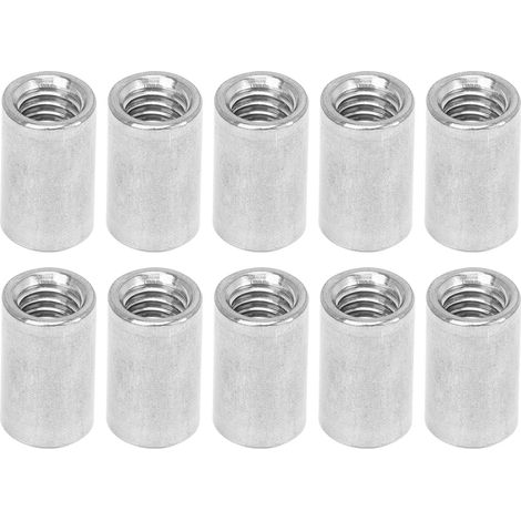 Rundstangenverbinder Aus Edelstahl 304, Überwurfmutter, Innengewinde M12x1,75, 16 L35 Mm, 10 Stück