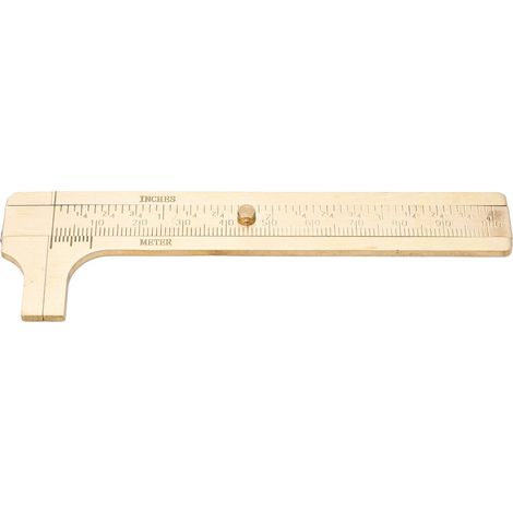 Messschieber Aus Messing (metrisch, Zoll), Doppelskala, Messwerkzeug Im Retro-stil Für Reparaturen, 100-mm-skala